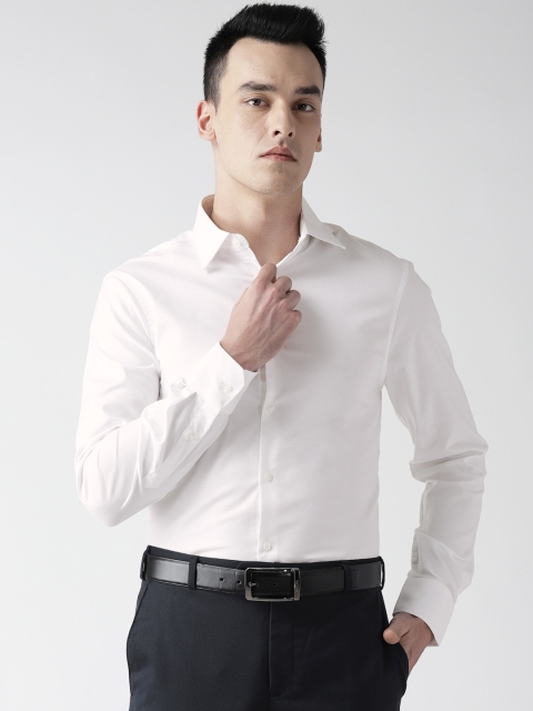 

Marks & Spencer Men White Skinny Fit Solid Formal Shirt