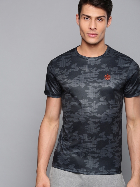 

Cultsport Men Black Printed Fly Dry Round Neck T-shirt