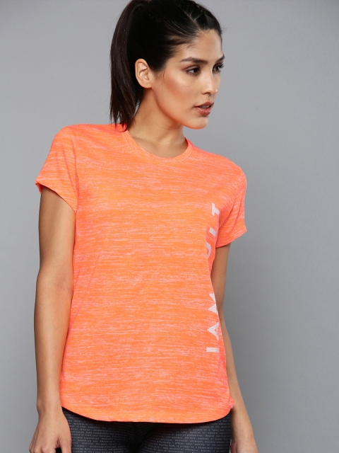 

Cultsport Women Orange Printed Round Neck T-shirt