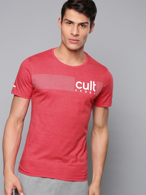 

Cultsport Men Red Printed Round Neck T-shirt