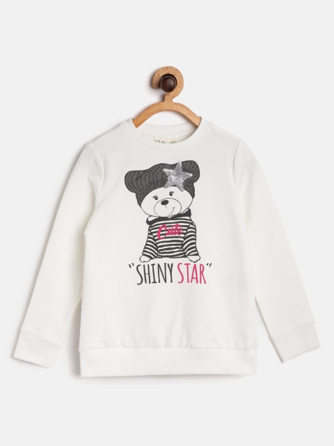 

OVS Girls White Printed Sweatshirt