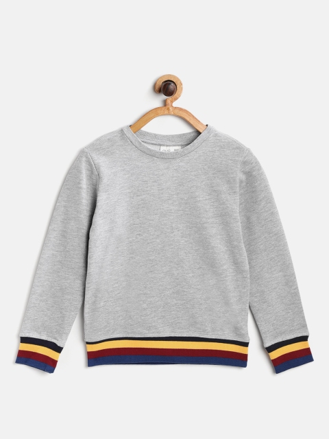 

OVS Boys Grey Melange Solid Sweatshirt