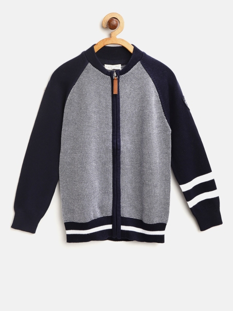 

OVS Boys Navy Blue Solid Cardigan