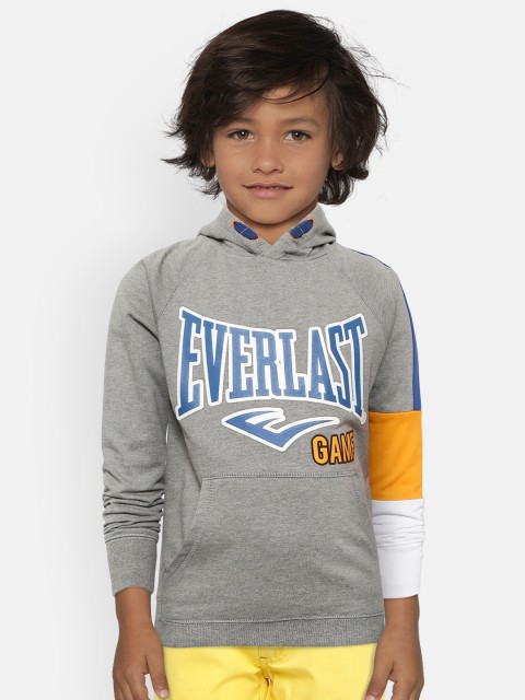 

OVS Boys Grey Melange Printed Hooded Sweatshirt
