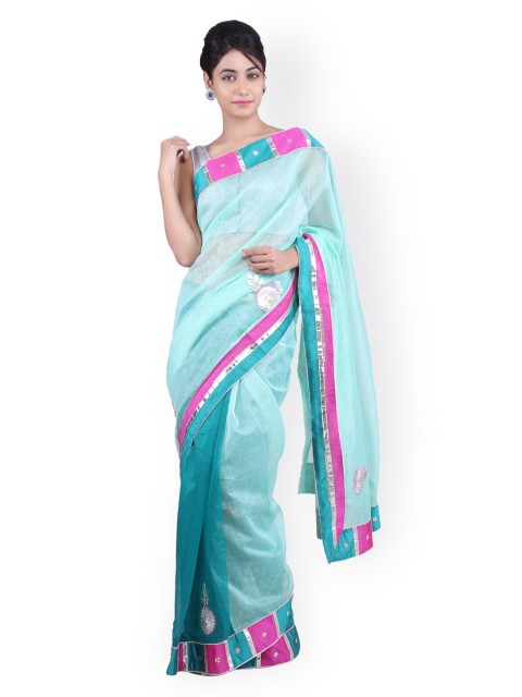 

Geroo Jaipur Sea Green Handloom Kota Saree
