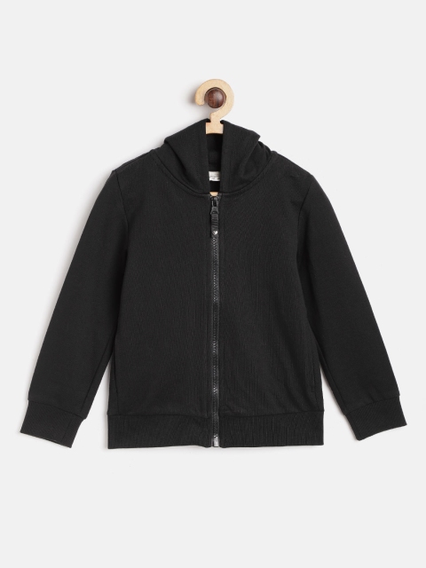 

OVS Girls Black Solid Hooded Sweatshirt