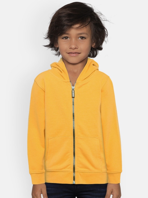 

OVS Boys Mustard Yellow Solid Hooded Sweatshirt