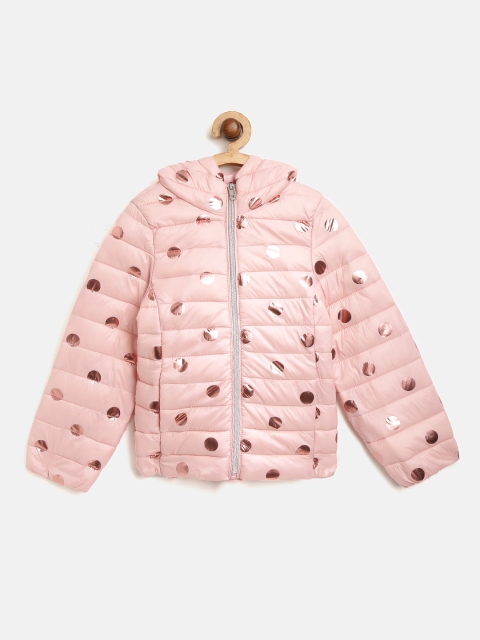 

OVS Girls Pink Printed Hooded Puffer Jacket