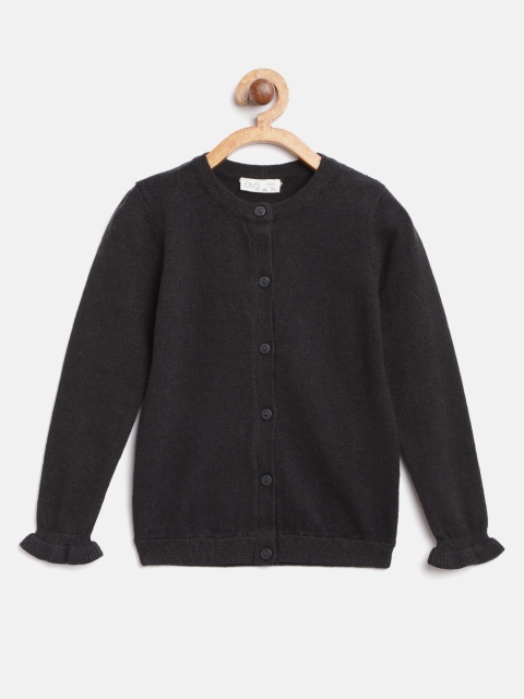 

OVS Girls Black Solid Cardigan