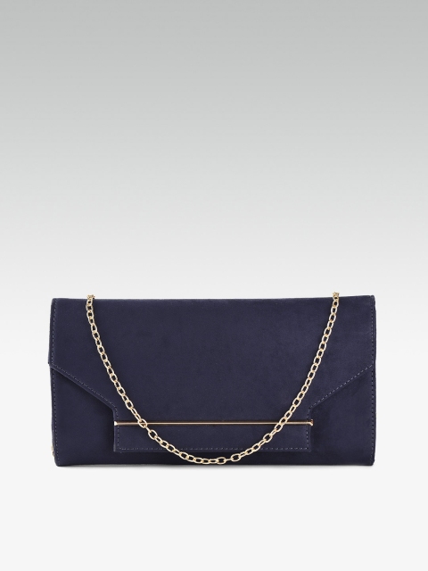 

DOROTHY PERKINS Navy Blue Solid Clutch