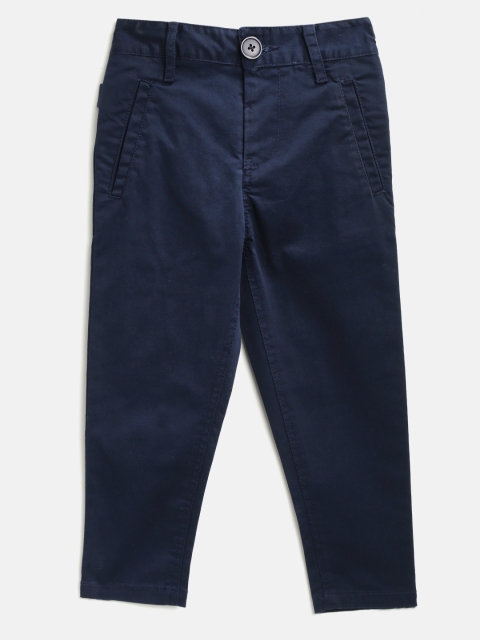 

Nauti Nati Boys Navy Blue Regular Fit Solid Trousers
