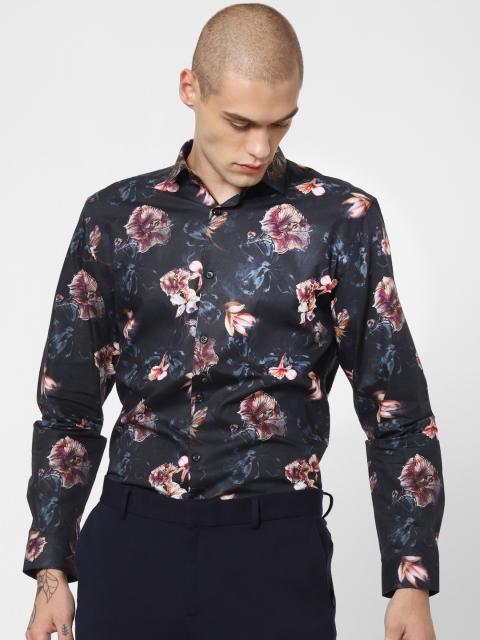 

Jack & Jones Men Navy Blue Slim Fit Printed Casual Shirt
