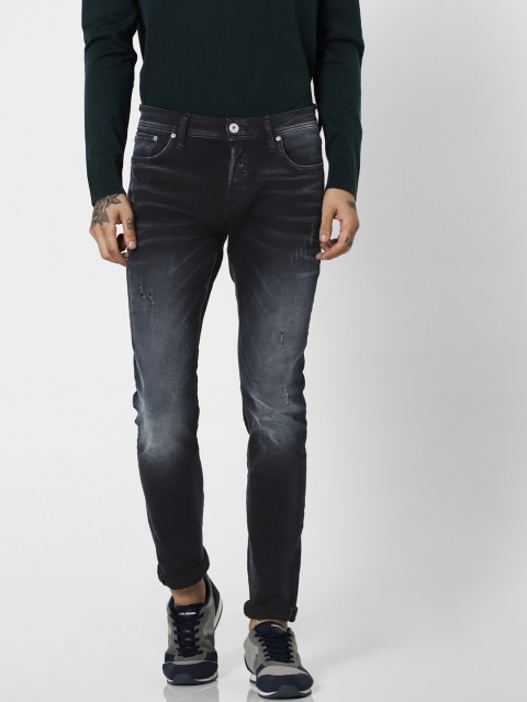 

Jack & Jones Men Blue Ben Skinny Fit Mid-Rise Mildly Distressed Stretchable Jeans