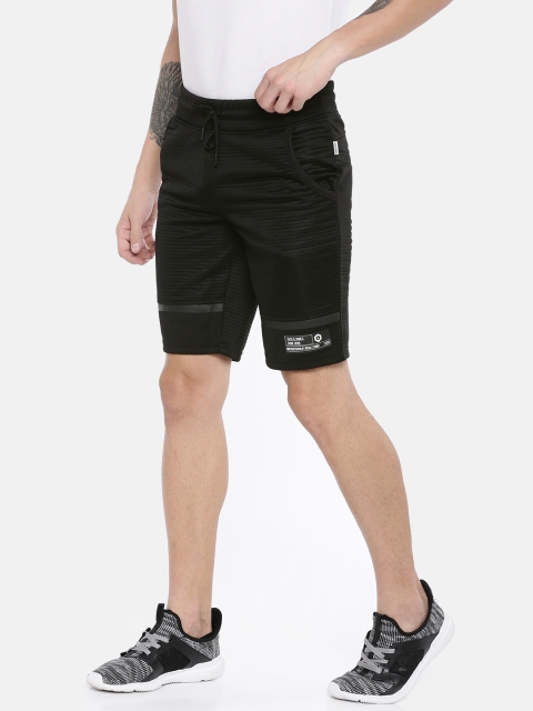 

Jack & Jones Men Core Black Solid Regular Fit Sports Shorts