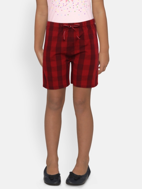 

Zalza Girls Red Checked Lounge Shorts