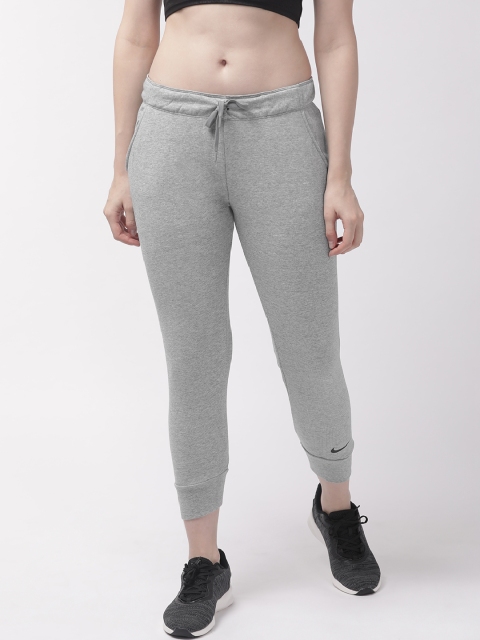 

Nike Women Grey Melange AS W Dry Fit Endrnce TPRD Solid Joggers
