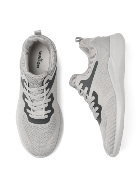 

WROGN Men Grey Solid Sneakers
