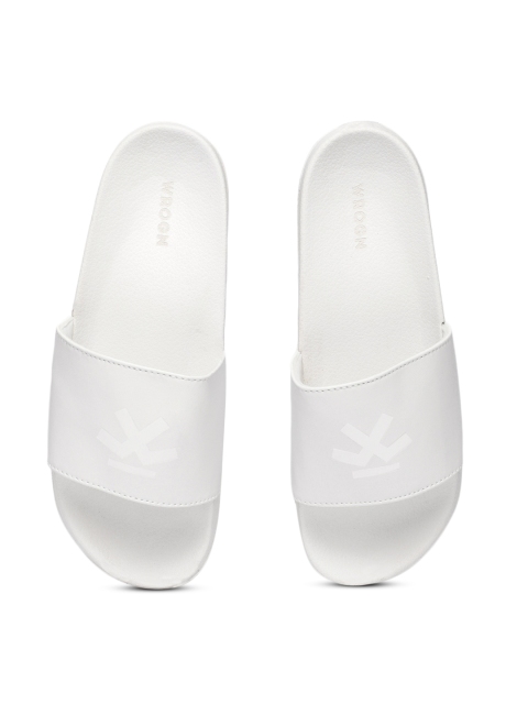 

WROGN Men White Solid Sliders