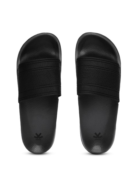 

WROGN Men Black Solid Sliders