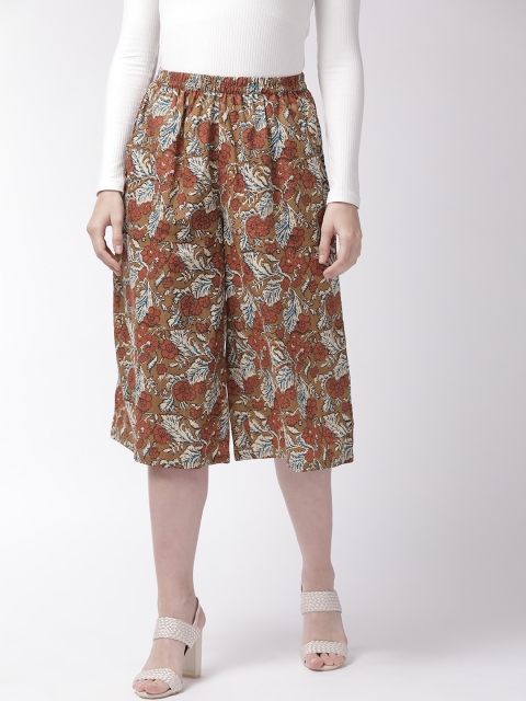 

MIWAY Women Brown & Rust Red Regular Fit Printed Culottes