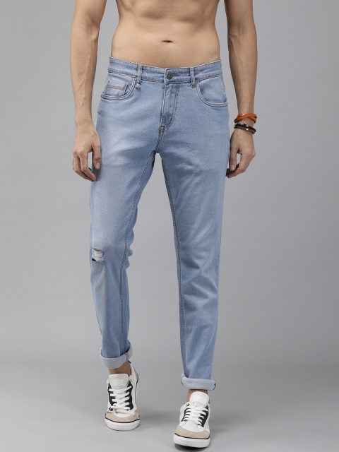 

Roadster Men Navy Blue Skinny Fit Mid-Rise Mildly Distressed Stretchable Jeans