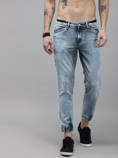 

The Roadster Lifestyle Co Men Blue Slim Jogger Fit Mid-Rise Clean Look Stretchable Jeans