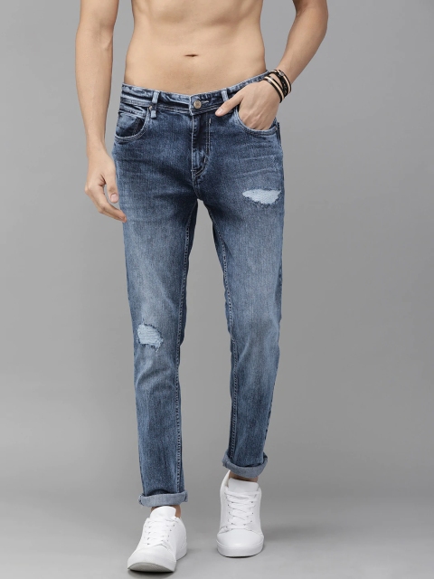 

The Roadster Lifestyle Co Men Blue Skinny Fit Mid-Rise Mildly Distressed Stretchable Jeans