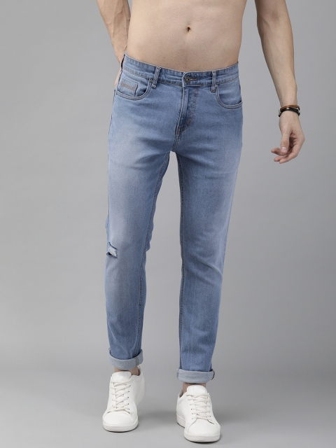 

Roadster Men Navy Blue SKinny Fit Mid-Rise Mildly Distressed Stretchable Jeans