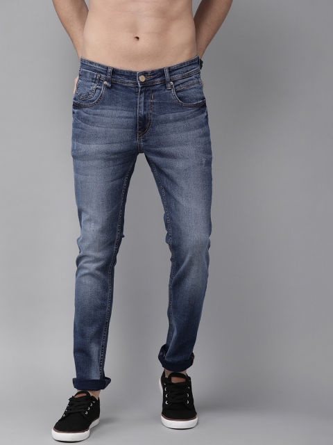 

Roadster Men Blue Skinny Fit Mid-Rise Low Distress Stretchable Jeans