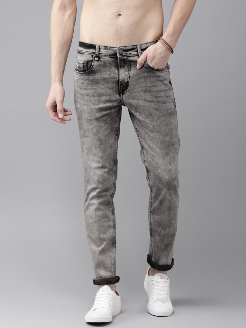 

Roadster Men Grey Slim Tapered Fit Mid-Rise Clean Look Stretchable Jeans
