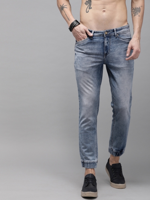 

The Roadster Lifestyle Co Men Blue Slim Fit Mid-Rise Clean Look Stretchable Jogger Jeans