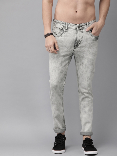 

Roadster Men Grey Skinny Fit Mid-Rise Clean Look Stretchable Jeans