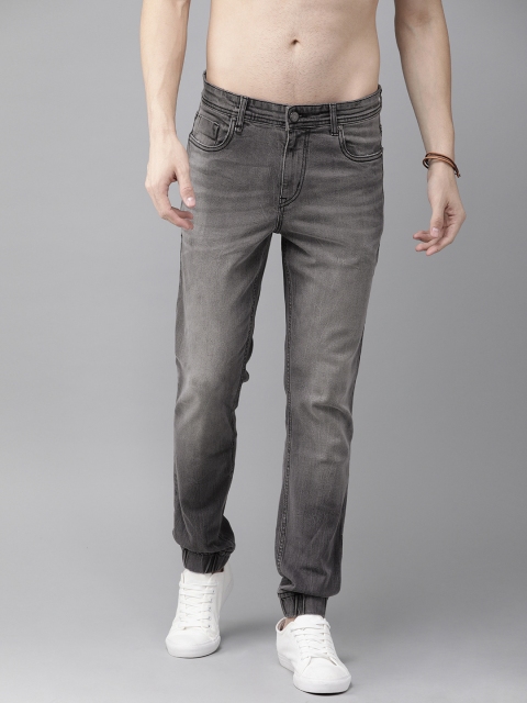 

Roadster Men Grey Slim Fit Mid-Rise Clean Look Stretchable Joggers