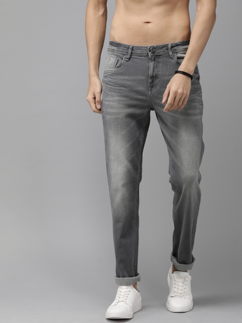 

Roadster Men Grey Slim Tapered Fit Mid-Rise Clean Look Stretchable Jeans