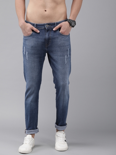 

Roadster Men Blue Skinny Fit Mid-Rise Low Distress Stretchable Jeans