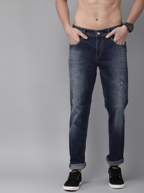 

Roadster Men Blue Slim Tapered Fit Mid-Rise Low Distress Stretchable Jeans