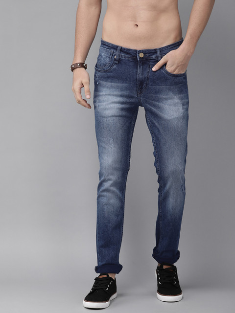 

Roadster Men Blue Skinny Fit Mid-Rise Mildly Distressed Stretchable Jeans