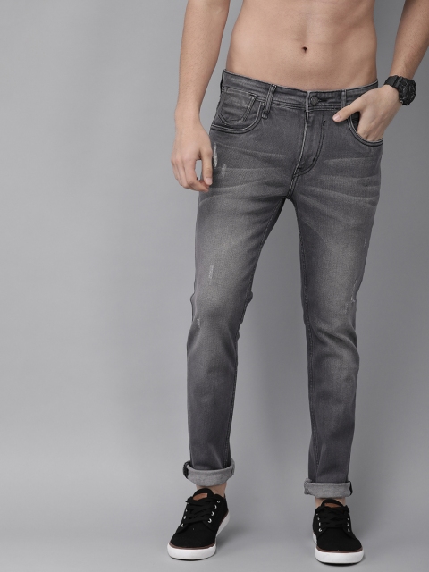 

Roadster Men Grey Skinny Fit Mid-Rise Mildly Distressed Stretchable Jeans