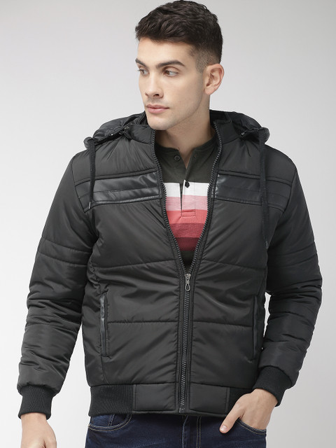 

Fort Collins Men Black Solid Jacket