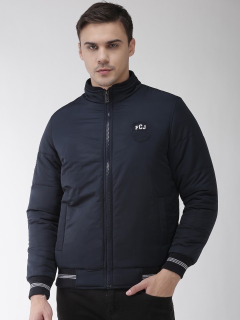 

Foreign Culture By Fort Collins Men Navy Blue Solid Varsity Jacket