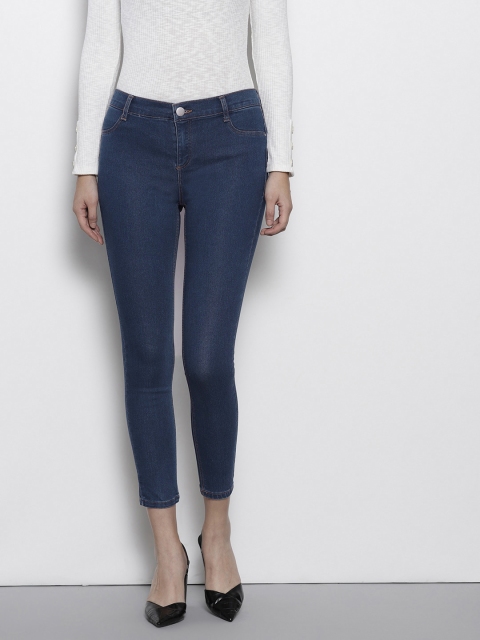 

DOROTHY PERKINS Women Blue Skinny Fit Mid-Rise Clean Look Stretchable Jeans
