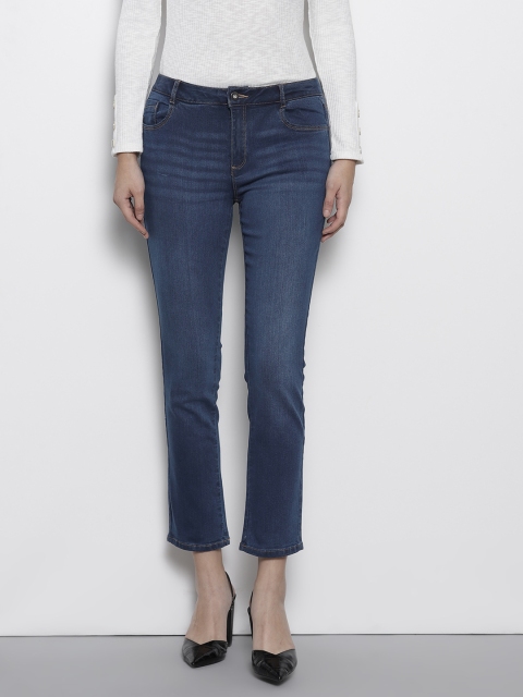 

DOROTHY PERKINS Women Blue Slim Fit Mid-Rise Clean Look Stretchable Jeans