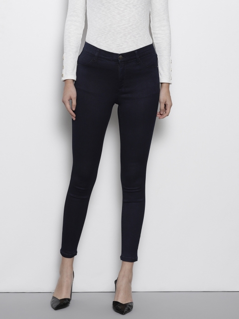 

DOROTHY PERKINS Women Navy Blue Super Skinny Fit Mid-Rise Clean Look Stretchable Jeans