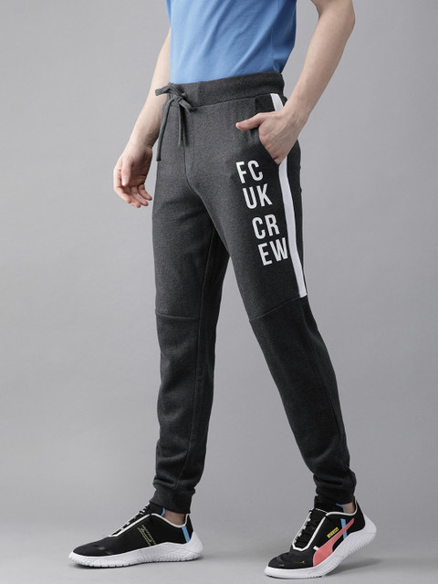

French Connection Sport Men Charcoal Grey Slim Fit Joggers