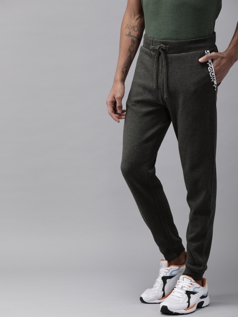 

French Connection Men Charcoal Grey Solid Slim Fit Joggers