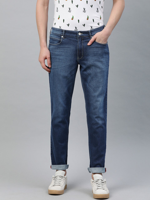 

French Connection Men Blue Slim Fit Mid-Rise Clean Look Stretchable Jeans