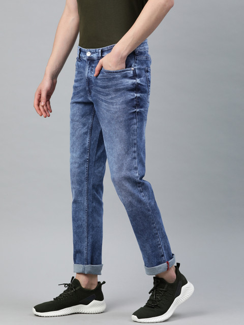 

French Connection Men Blue Slim Fit Mid-Rise Clean Look Stretchable Jeans