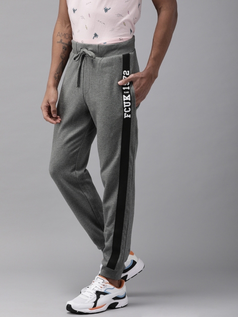 

French Connection Men Grey Melange solid Slim Fit Joggers