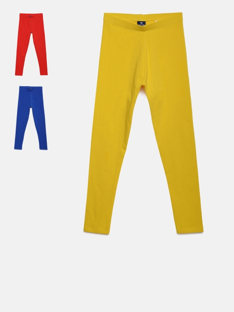

Fame Forever by Lifestyle Girls Pack of 3 Leggings, Mustard