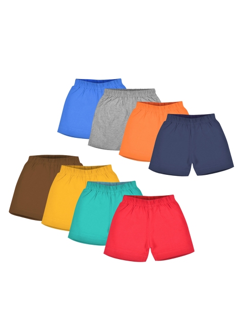 

Luke & Lilly Boys Pack of 8 Multicoloured Solid Knitted Shorts, Multi